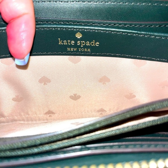 Kate Spade Bixby Place Neda Patent Leather Zip Around Wallet, Spruce Green - Picture 12 of 16